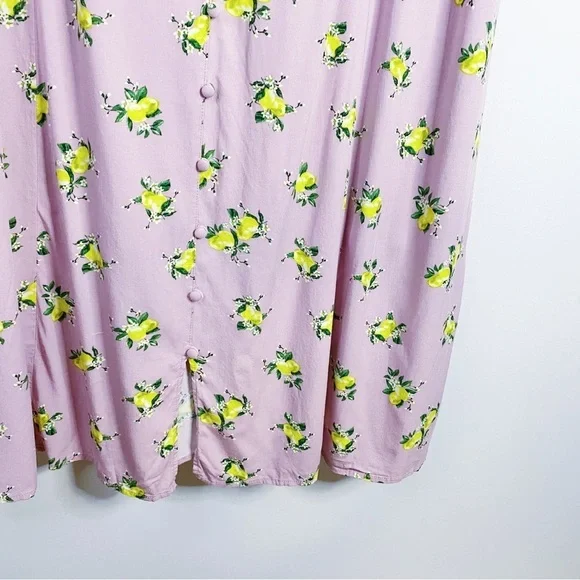 Torrid - Lemon Print Midi Dress - Picture 6 of 8